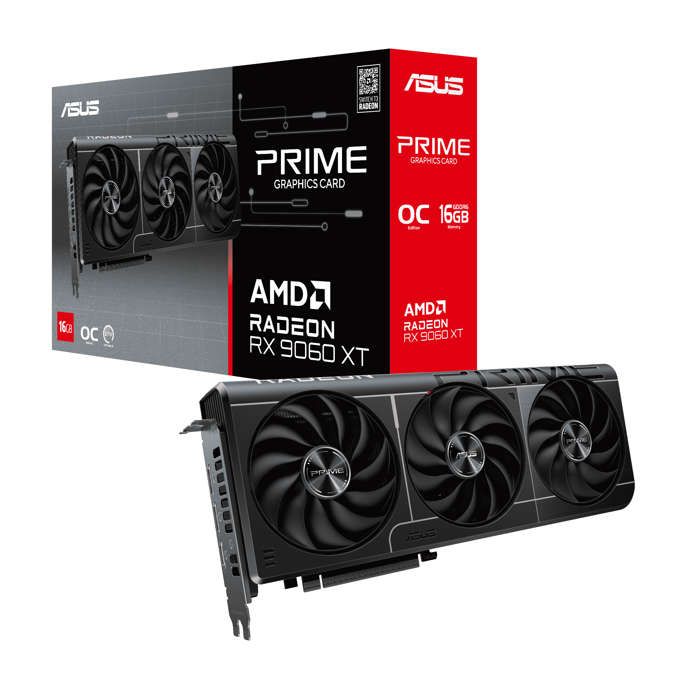 ASUS Prime Radeon RX 9060 XT 16GB GDDR6 OC Edition